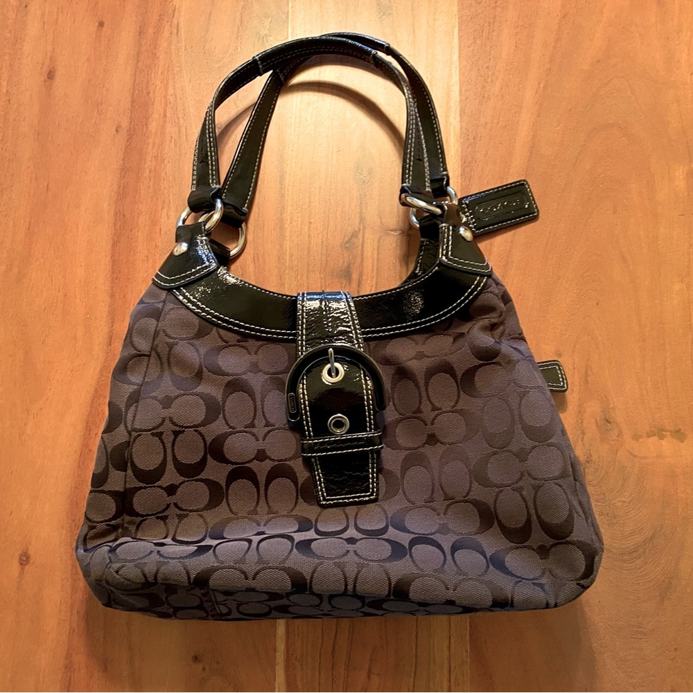 Coach Black Signature Canvas Bag